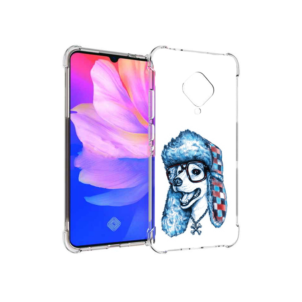 

Чехол MyPads Tocco для Vivo V17 зимний пес (PT147343.378.362), Прозрачный, Tocco