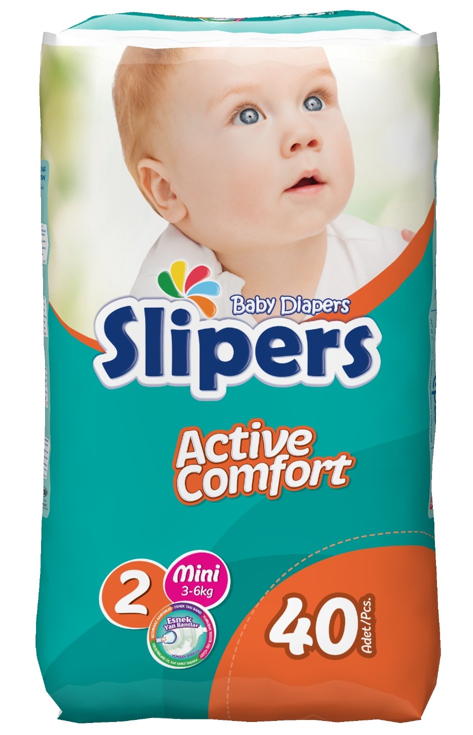 Подгузники детские Slipers №2 MINI SIZE (3-6 кг) 40 шт.