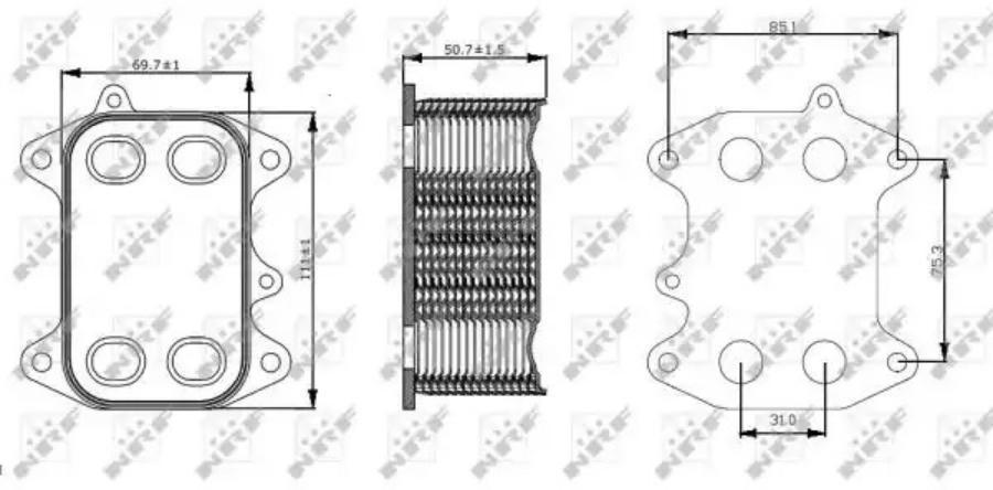 

NRF 31263 Кулер масл.AUDI VW 1.6-2.0TDI 08 1шт