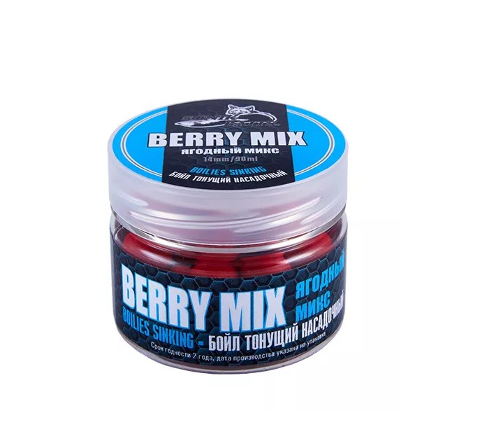 

Бойл Sonik Baits Berry Mix, Красный, Бойлы насадочные тонущие Sonik Baits BERRY MIX 14мм 90мл (Ягодный микс)