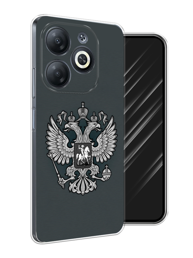 

Чехол Awog на Infinix Smart 8 "Герб России серый", 3105150-1