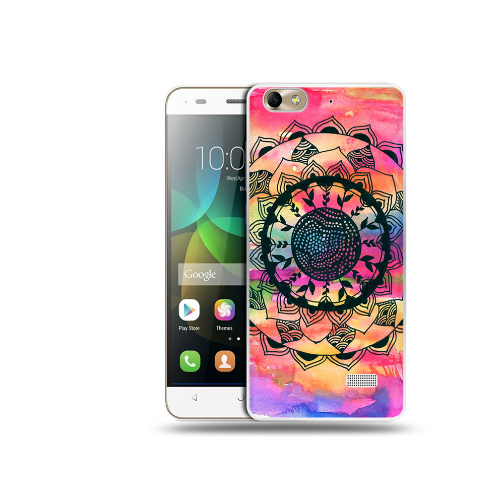 

Чехол MyPads Tocco для Honor 4C яркая абстракция круглый цветок (PT10946.43.704), Прозрачный, Tocco