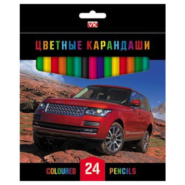 

Карандаши цветные "Джипы", 24 цвета, Бордовый;голубой;желтый;зеленый;коричневый;красный;оранжевый;розовый;серый;синий;фиолетовый;черный