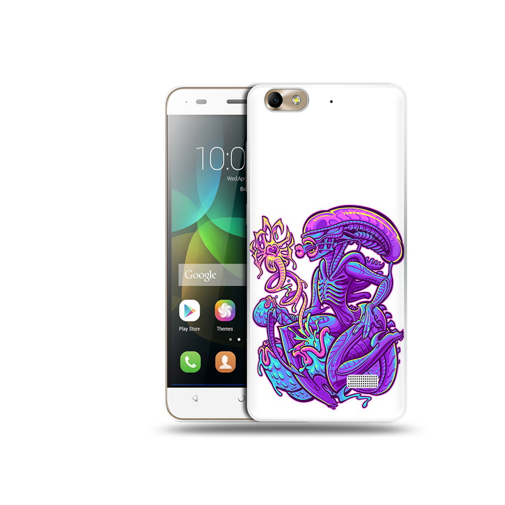

Чехол MyPads Tocco для Honor 4C чужой фиолетовый цвет (PT10946.43.693), Прозрачный, Tocco