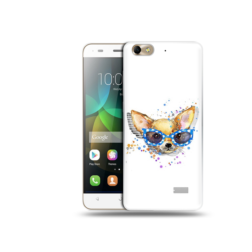 

Чехол MyPads Tocco для Honor 4C чихуа-хуа в очках (PT10946.43.691), Прозрачный, Tocco