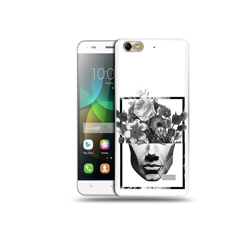 

Чехол MyPads Tocco для Honor 4C черно белая ваза в абстракции (PT10946.43.678), Прозрачный, Tocco