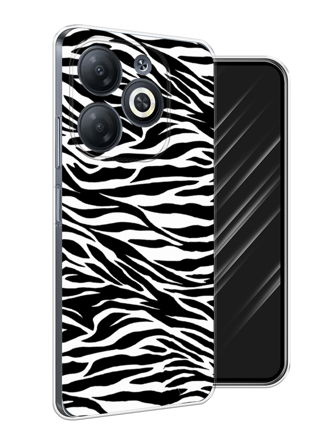 

Чехол Awog на Infinix Smart 8 "Принт зебра", Белый;серый;черный, 3105150-1