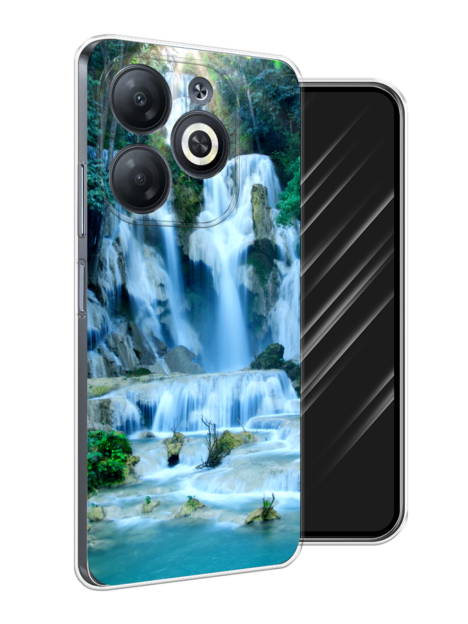 

Чехол Awog на Infinix Smart 8 "Водопад 8", Голубой;зеленый, 3105150-1