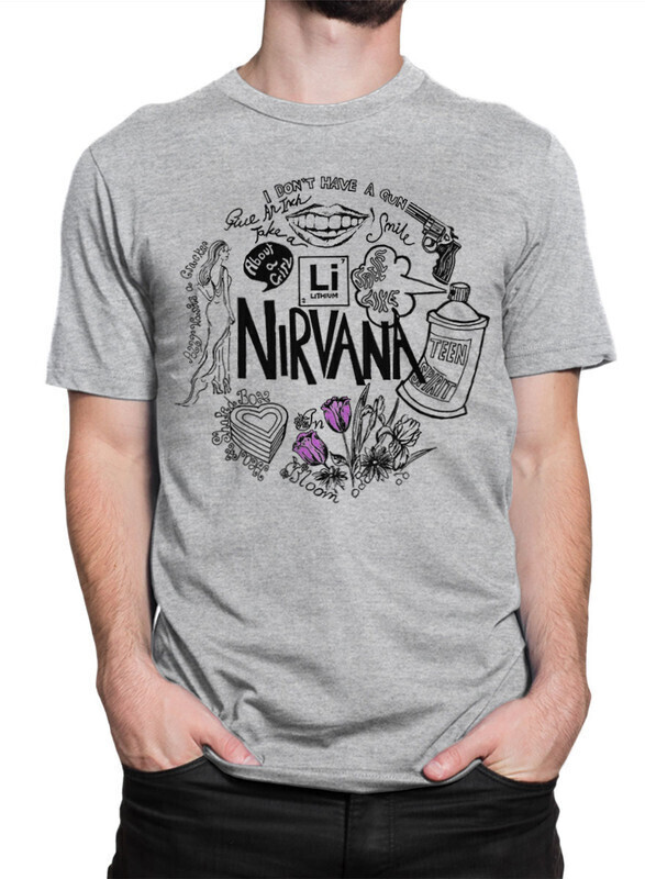 

Футболка мужская Dream Shirts Nirvana 50009222 серая 3XL, Nirvana 50009222