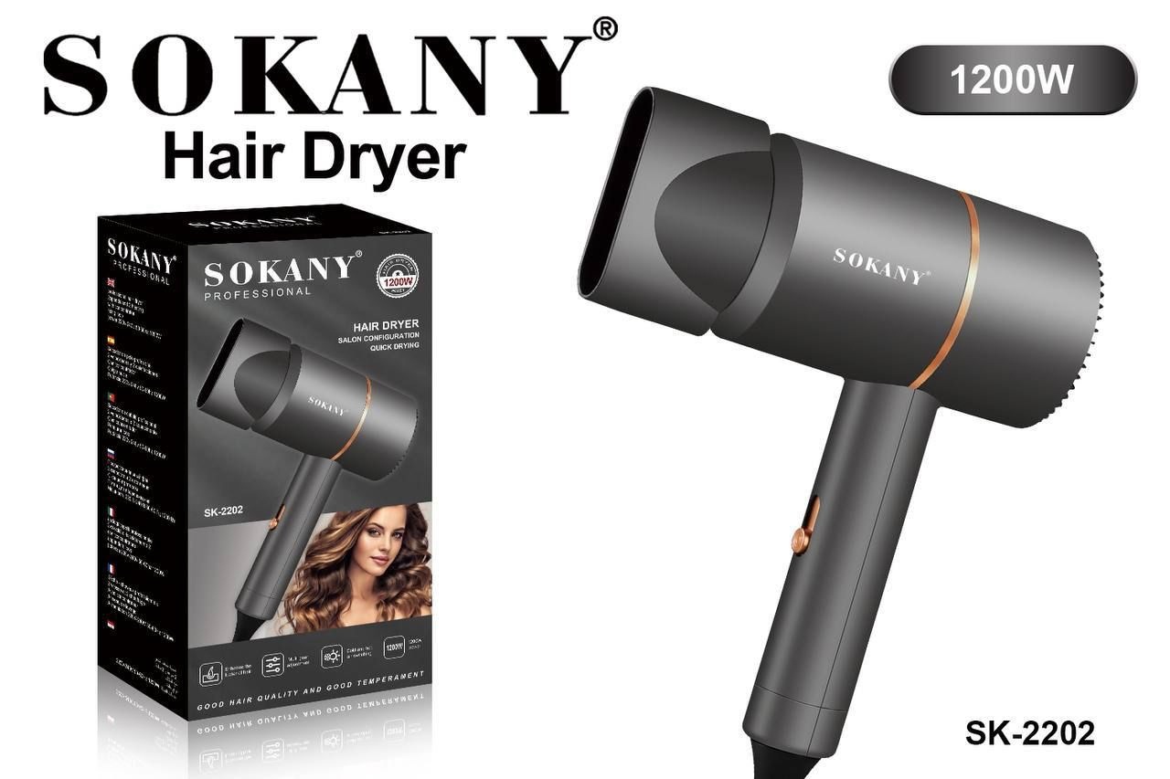 

Фен Sokany SK-2202 1200 Вт черный, SK-2202
