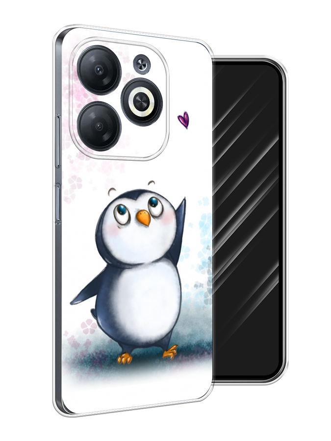 

Чехол Awog на Infinix Smart 8 "Пингвин и сердечко", Белый, 3105150-1