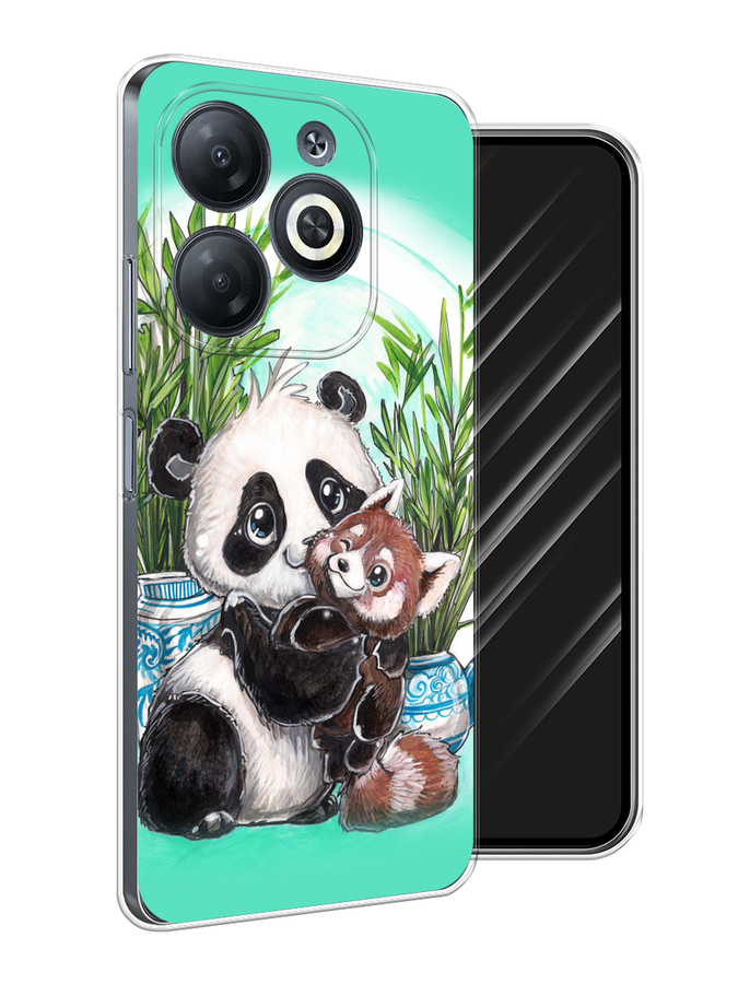 

Чехол Awog на Infinix Smart 8 "Друзья зверята", Бирюзовый;белый;черный, 3105150-1