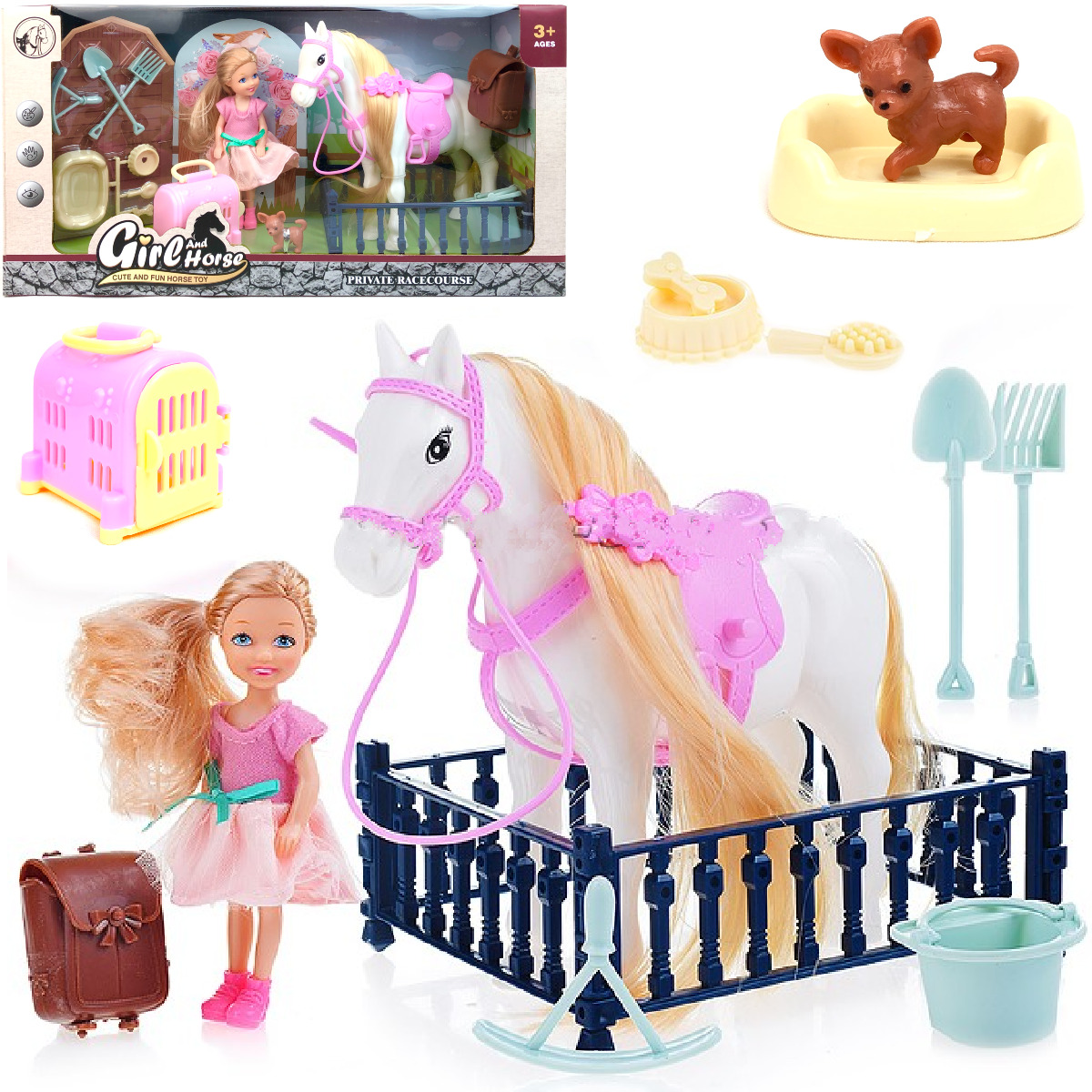 Набор кукла BETTINA с лошадью Girl and Horse, с аксессуарами, 36х19х13 см