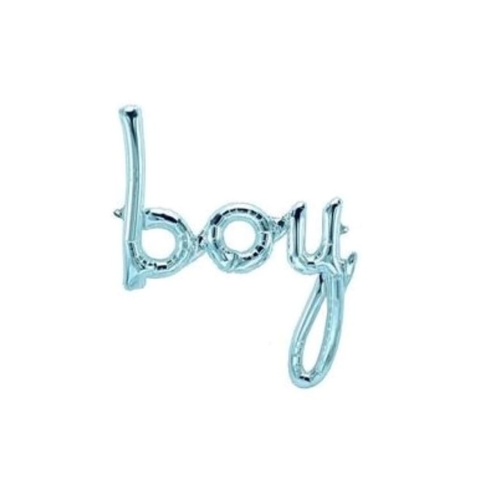 

FALALI Шар фольгированный 16'' мини-надпись Boy, голубой