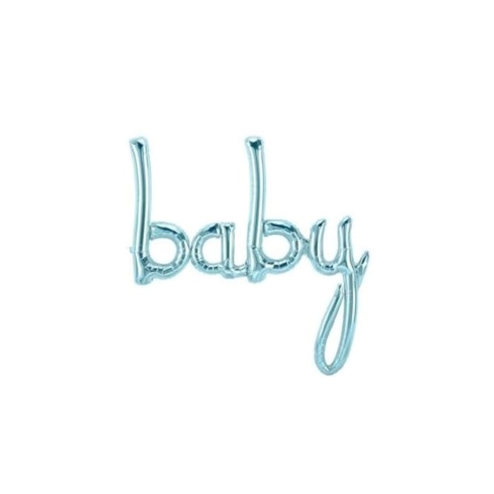 

FALALI Шар фольгированный 16'' мини-надпись Baby, голубой
