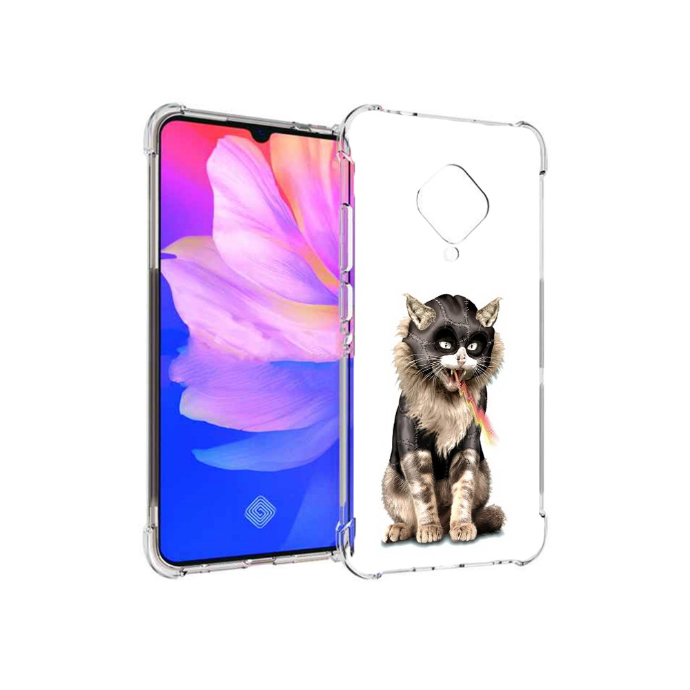 

Чехол MyPads Tocco для Vivo V17 дьяволский кот (PT147343.378.341), Прозрачный, Tocco