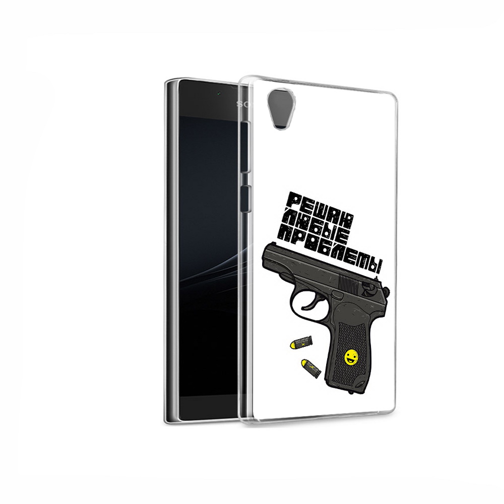 

Чехол MyPads Tocco для Sony Xperia L1 пистолет против проблем (PT66853.250.542), Прозрачный, Tocco