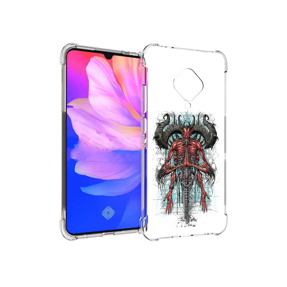 

Чехол MyPads Tocco для Vivo V17 дьявол (PT147343.378.340), Прозрачный, Tocco