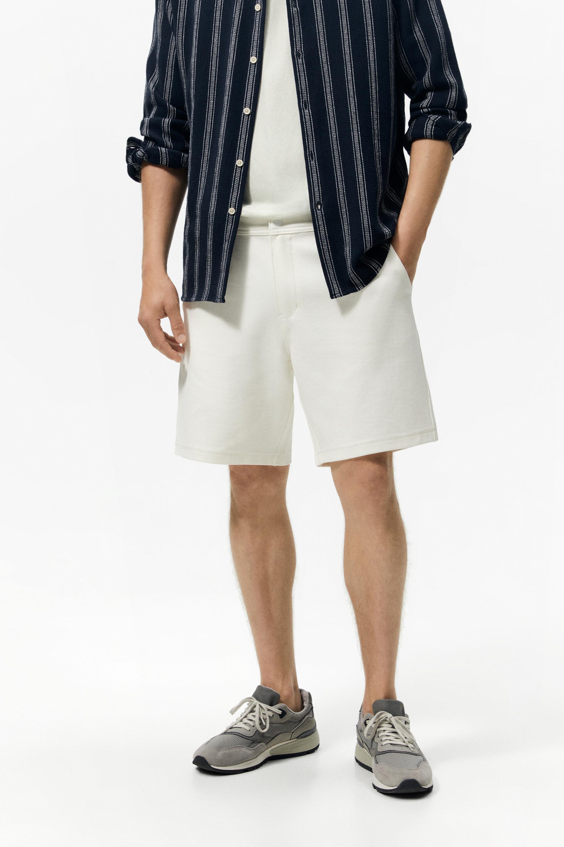 

Шорты мужские ZARA 04442410 белые L, 04442410