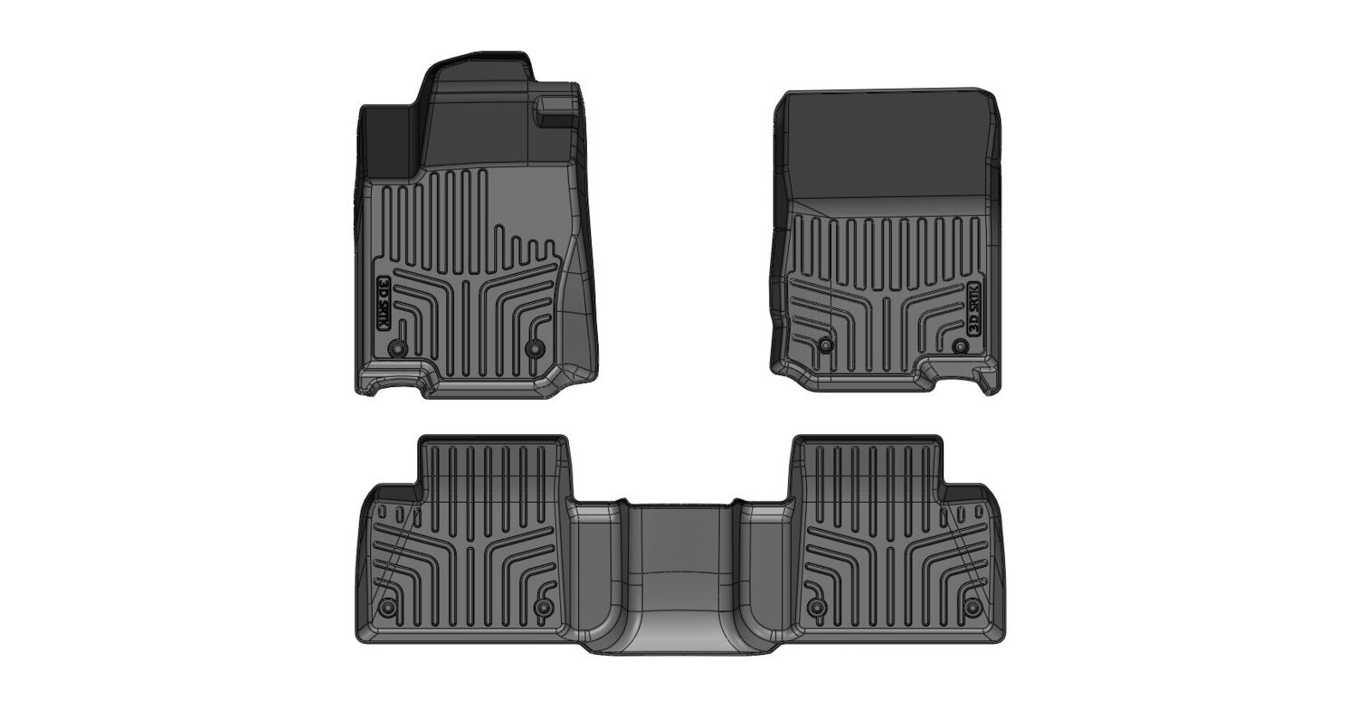 Коврики резиновые в салон 3D LUX для Mercedes-Benz GLE (2015-) SRTK.3D.MB.GLE.15G.08004
