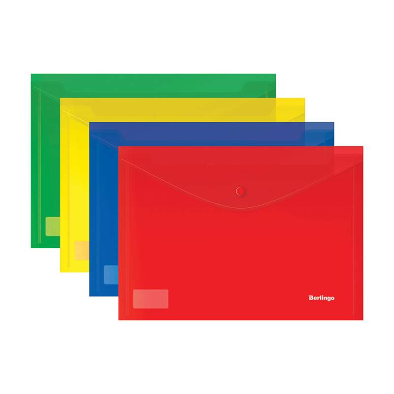 

Папка-конверт на кнопке Berlingo арт. 236075, 12шт., Разноцветный