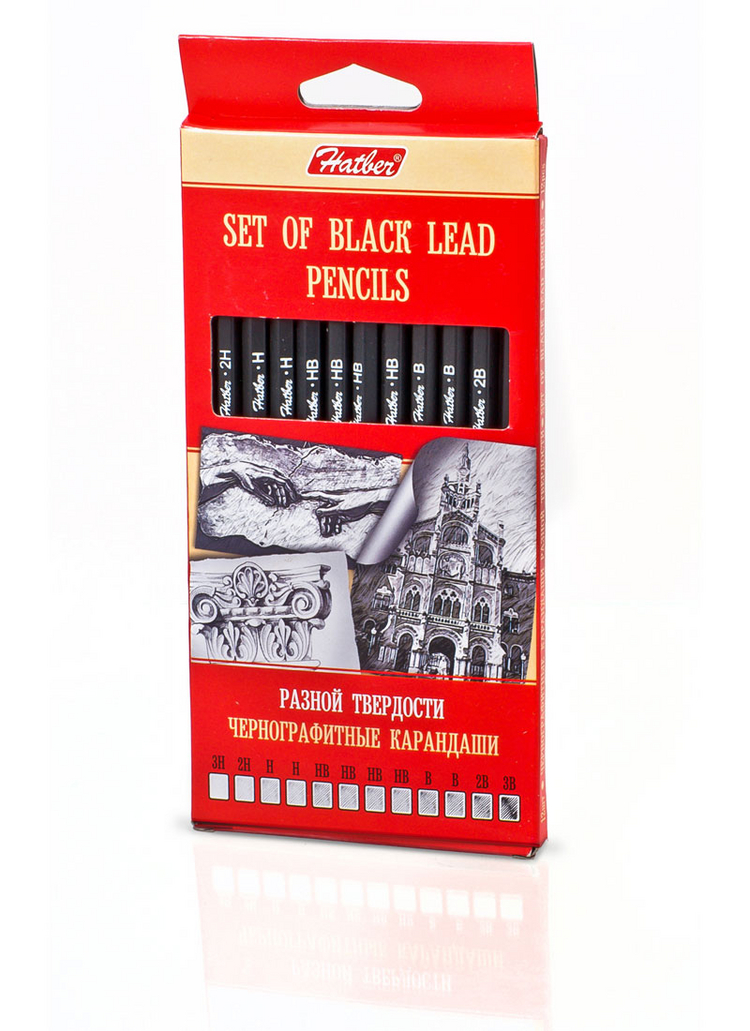 фото Набор чернографитных карандашей, 12 штук, без ластика berlingo