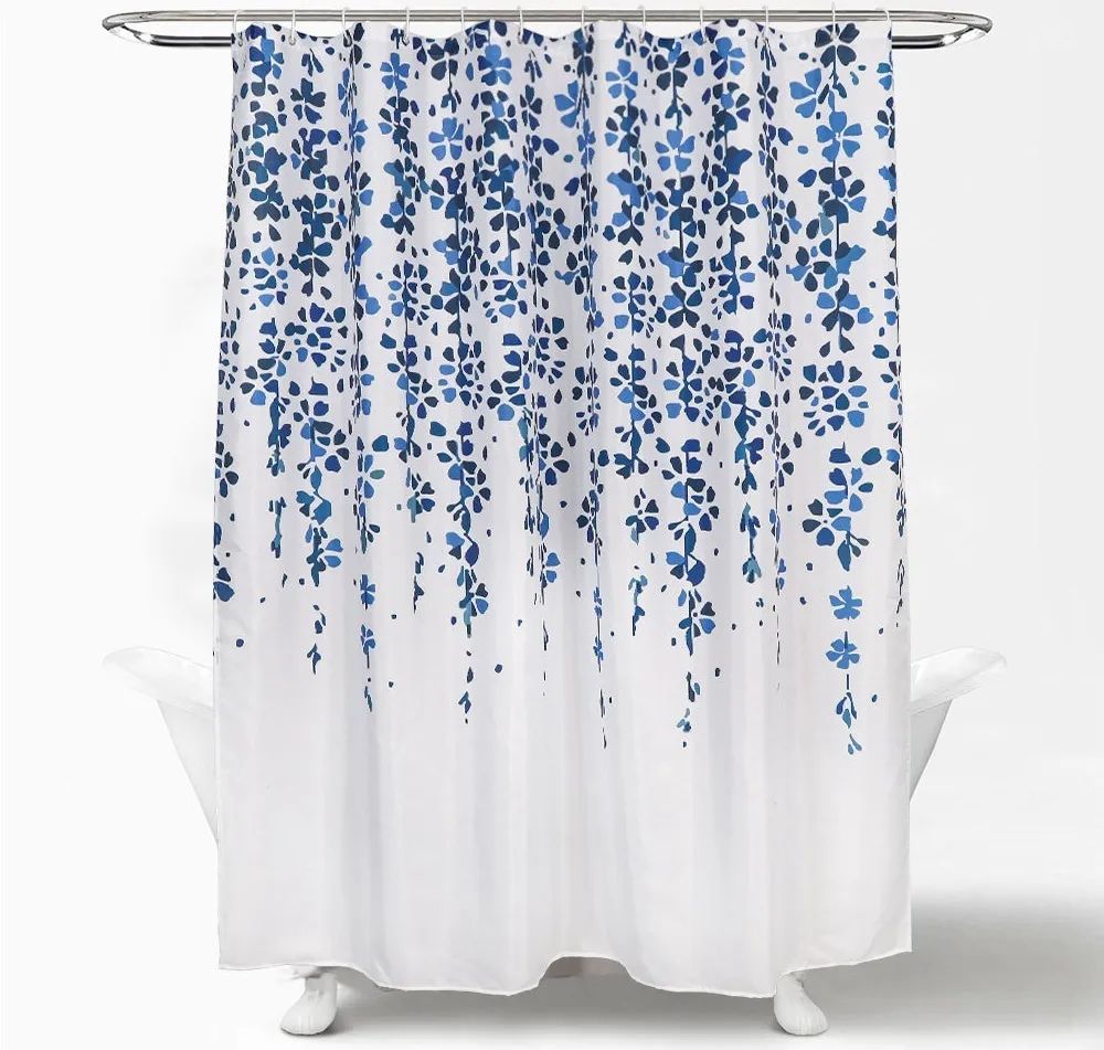 

Штора для ванной Carnation Home Fashions Garland Blue 180x180