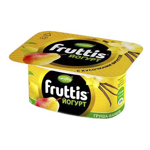 

Йогурт Fruttis малина-груша-ваниль 3% БЗМЖ 110 г