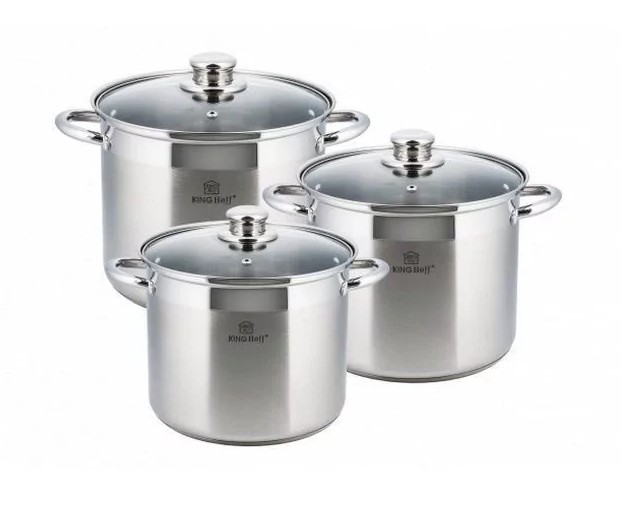 

Набор кастрюль Kinghoff (Kh4310) 3 шт, Серебристый