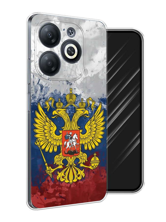 

Чехол Awog на Infinix Smart 8 "РФ", Белый;синий;красный, 3105150-1