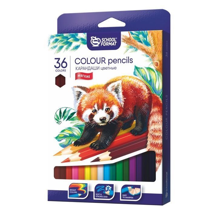 

Карандаши цветные "Animals", шестигранные, 36 цветов