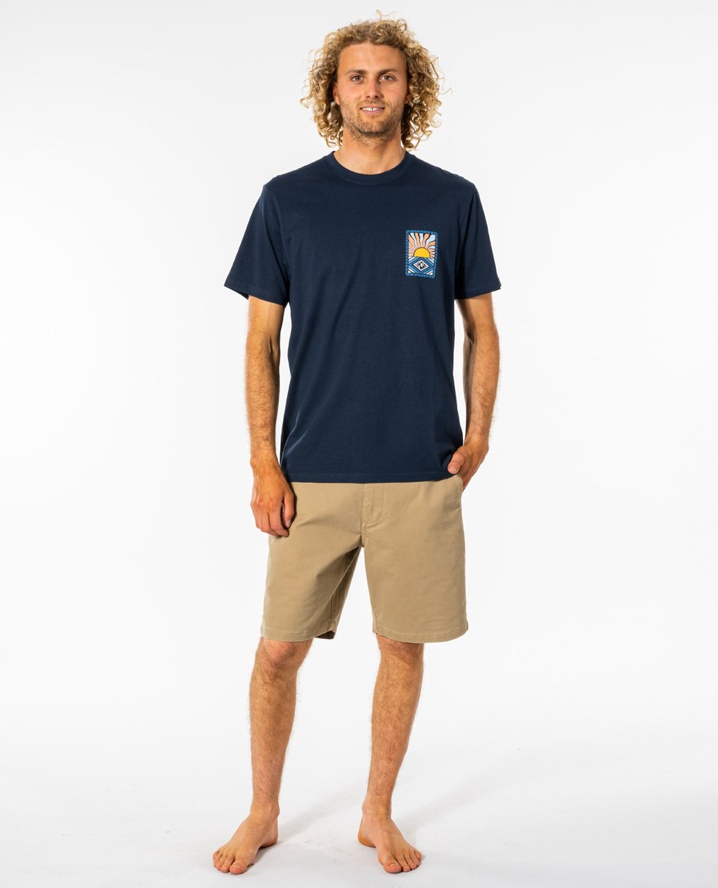

Футболка мужская Rip Curl SWC HAZED TEE синяя M, SWC HAZED TEE