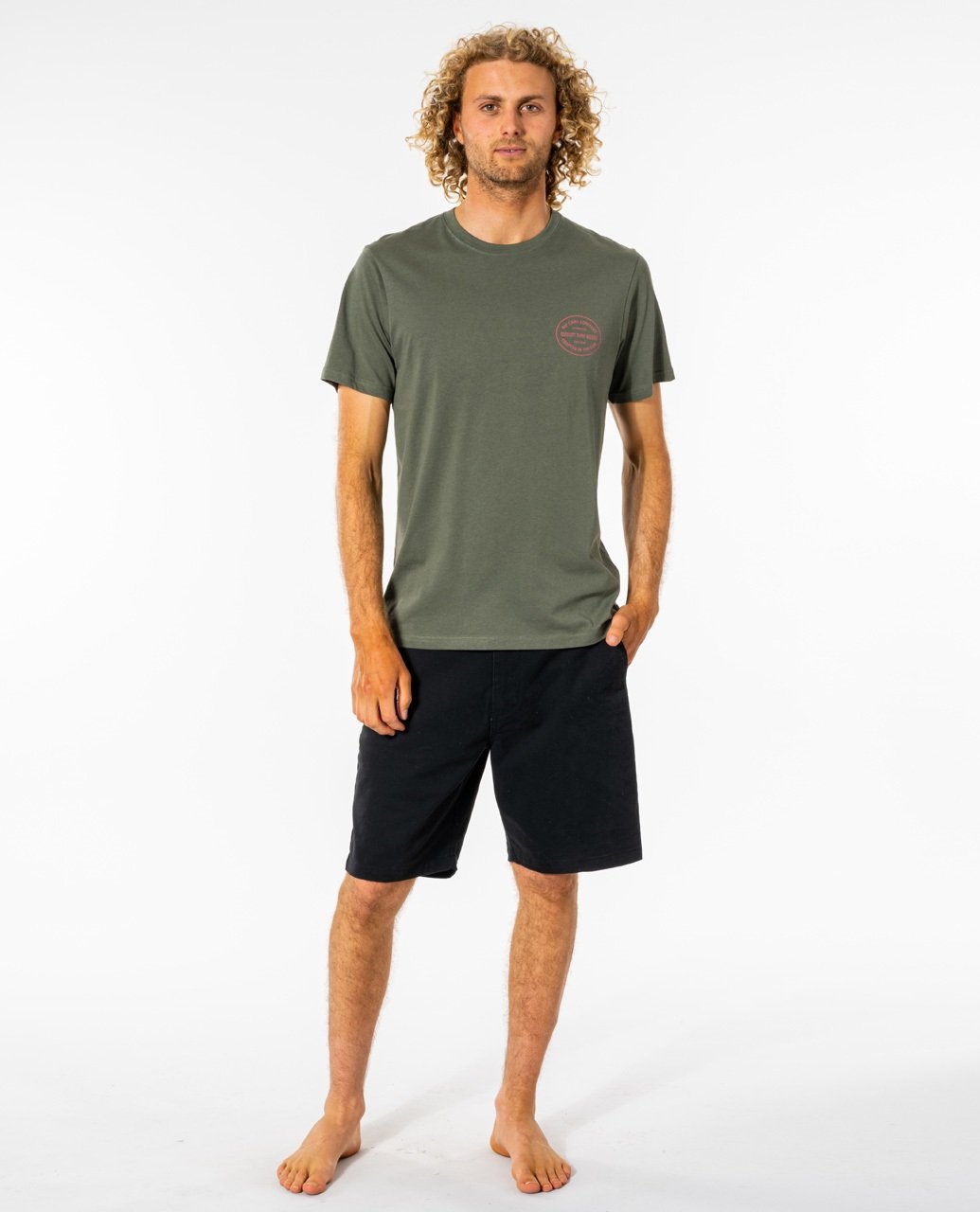 

Футболка мужская Rip Curl TRADEMARK TEE зеленая S, TRADEMARK TEE