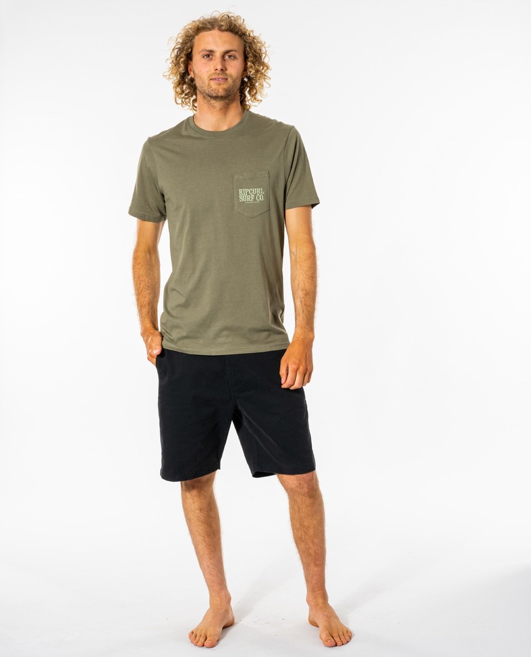 

Футболка мужская Rip Curl MADE FOR POCKET TEE хаки M, MADE FOR POCKET TEE