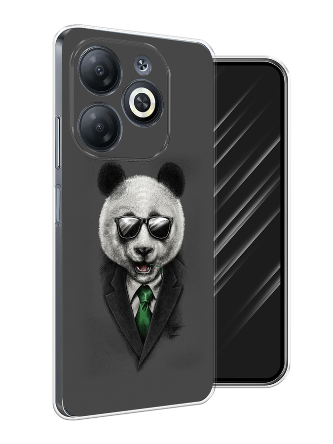 

Чехол Awog на Infinix Smart 8 "Деловая панда", Серый;зеленый, 3105150-1