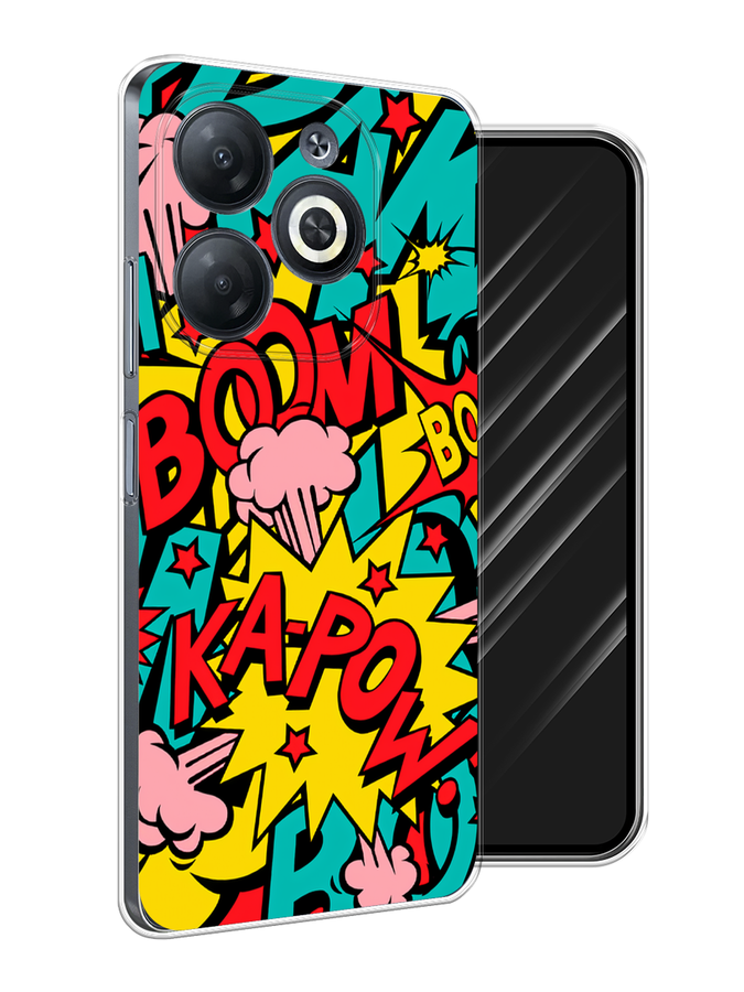 

Чехол Awog на Infinix Smart 8 "Постер pop art", Бирюзовый;желтый;красный, 3105150-1