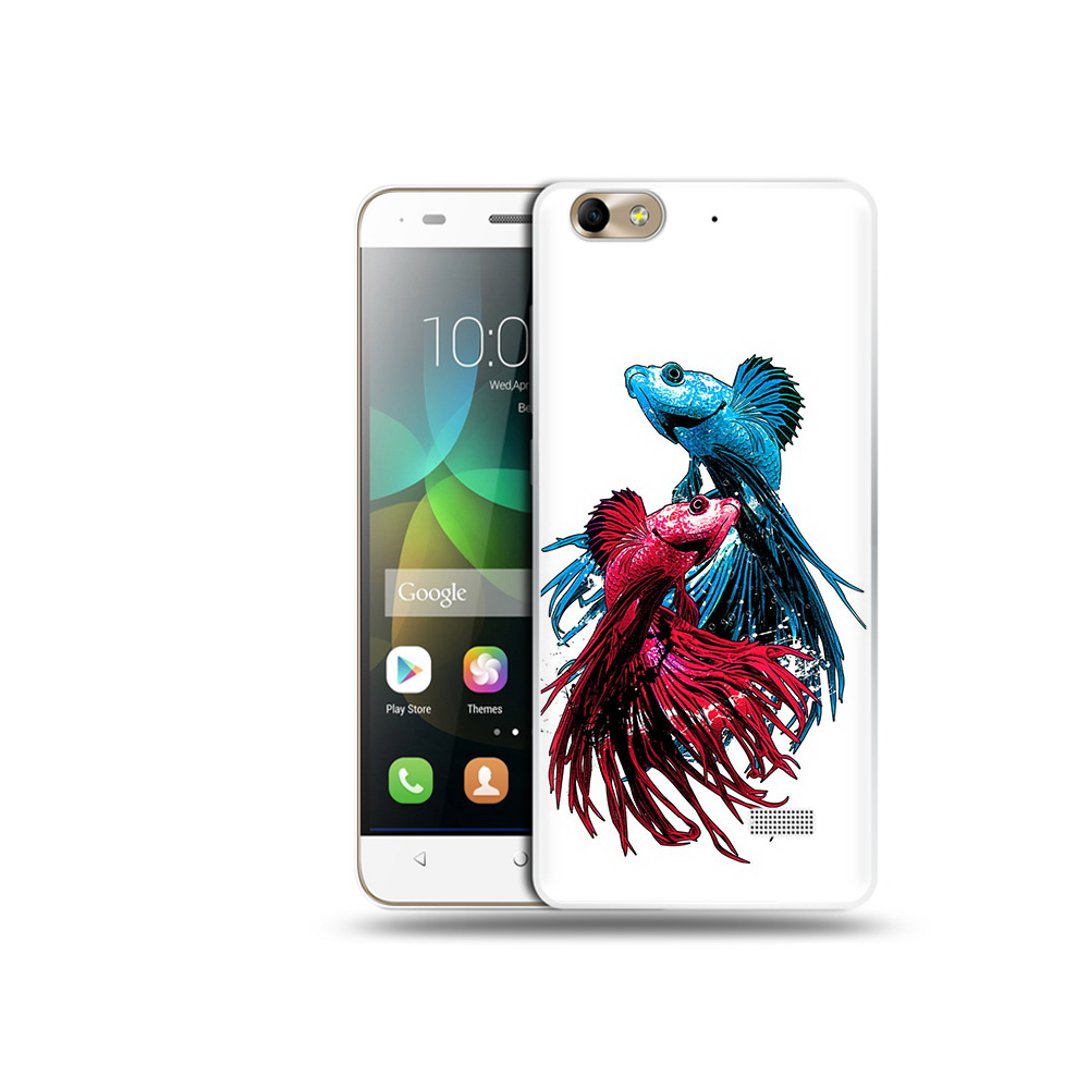 

Чехол MyPads Tocco для Honor 4C рыбы петушки (PT10946.43.592), Прозрачный, Tocco
