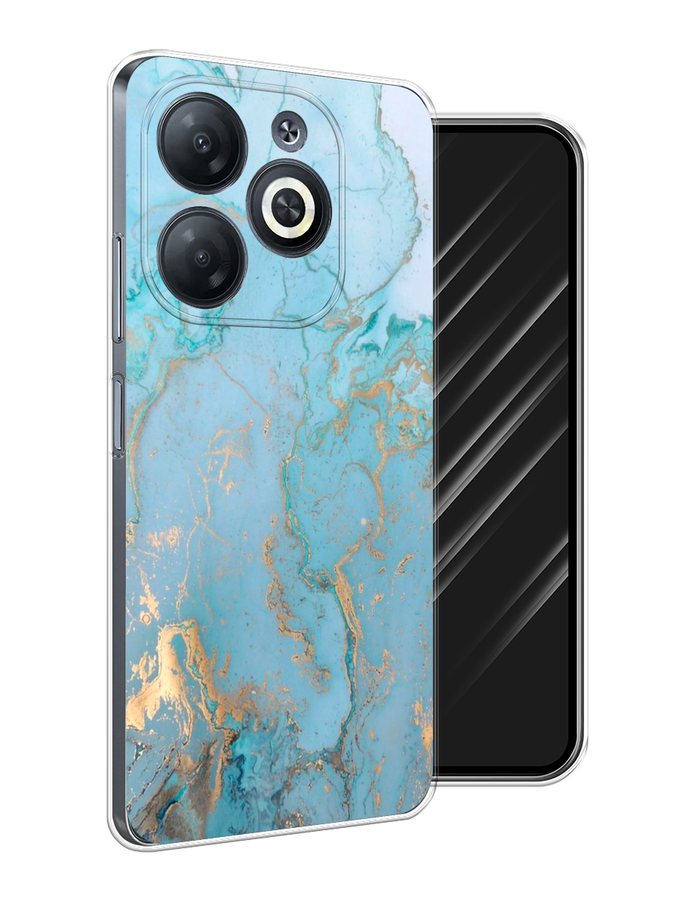 

Чехол Awog на Infinix Smart 8 "Голубой мрамор рисунок", 3105150-1