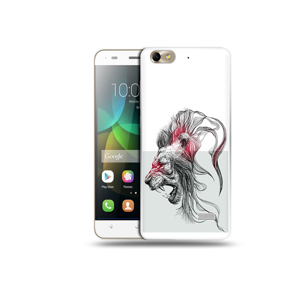 

Чехол MyPads Tocco для Honor 4C разъяренный лев (PT10946.43.576), Прозрачный, Tocco