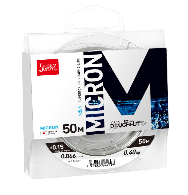 

Леска монофильная Lucky John Micron 0,09 мм, 50 м, 0,67 кг, clear, Micron