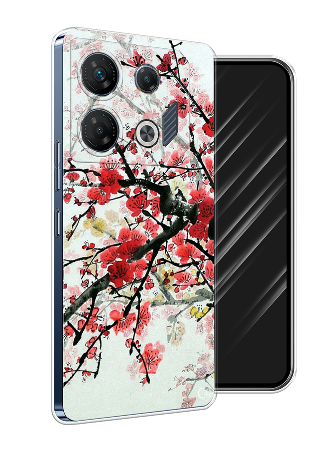 

Чехол Awog на Infinix GT 10 Pro "Сакура", Розовый;черный, 3104850-1