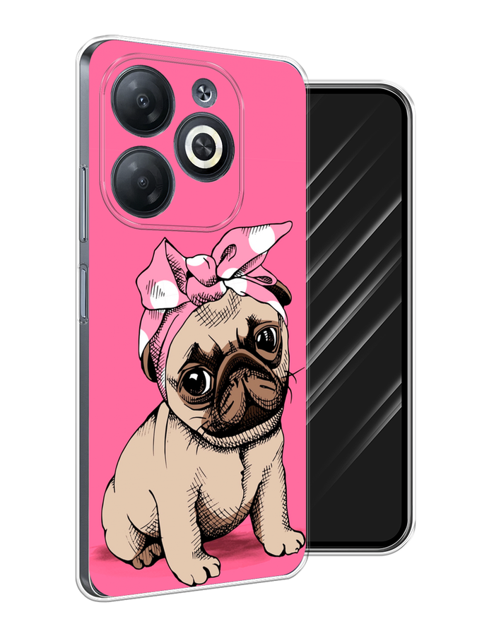 

Чехол Awog на Infinix Smart 8 "Dog Pin-Up", Розовый;бежевый, 3105150-1