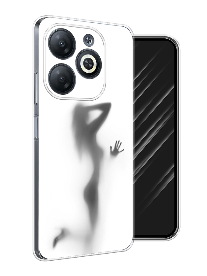 

Чехол Awog на Infinix Smart 8 "Стекло в душе", Белый;серый;черный, 3105150-1
