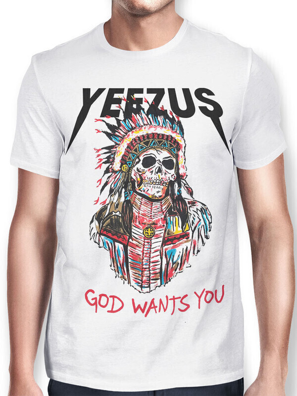 фото Футболка мужская dream shirts yeezus 50009082 белая 2xl