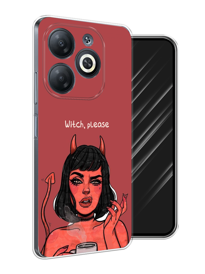 

Чехол Awog на Infinix Smart 8 "Evil Girl", Бордовый;черный, 3105150-1