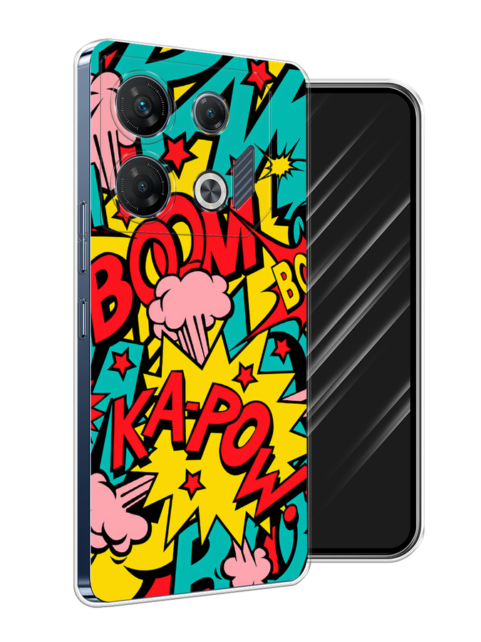 

Чехол Awog на Infinix GT 10 Pro "Постер pop art", Бирюзовый;желтый;красный, 3104850-1