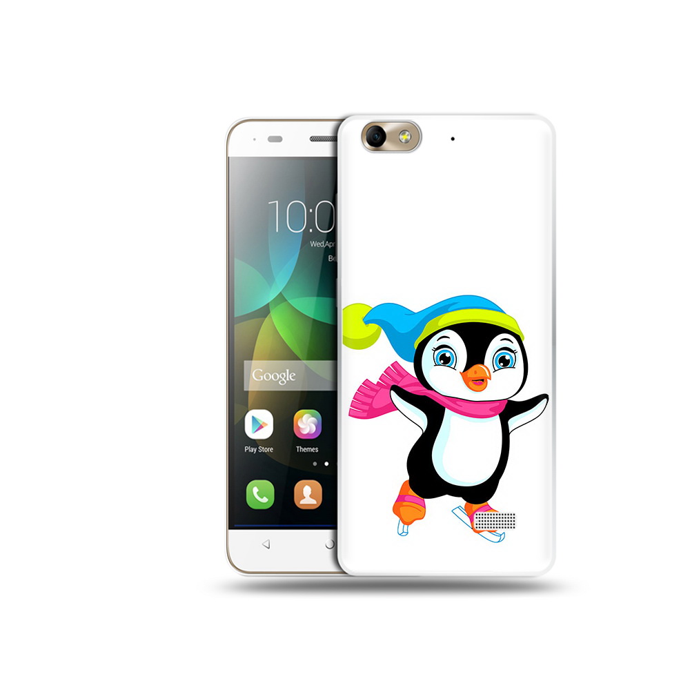 

Чехол MyPads Tocco для Honor 4C пингвин на коньках (PT10946.43.540), Прозрачный, Tocco