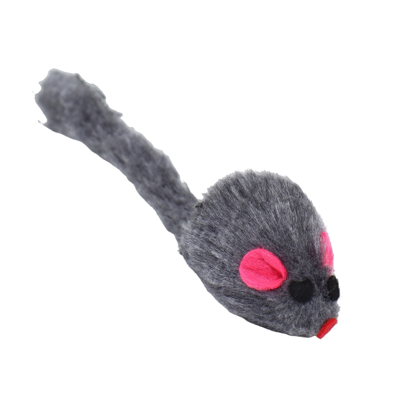 Игрушка для кошек Малая мышь меховая, серая, 5 см