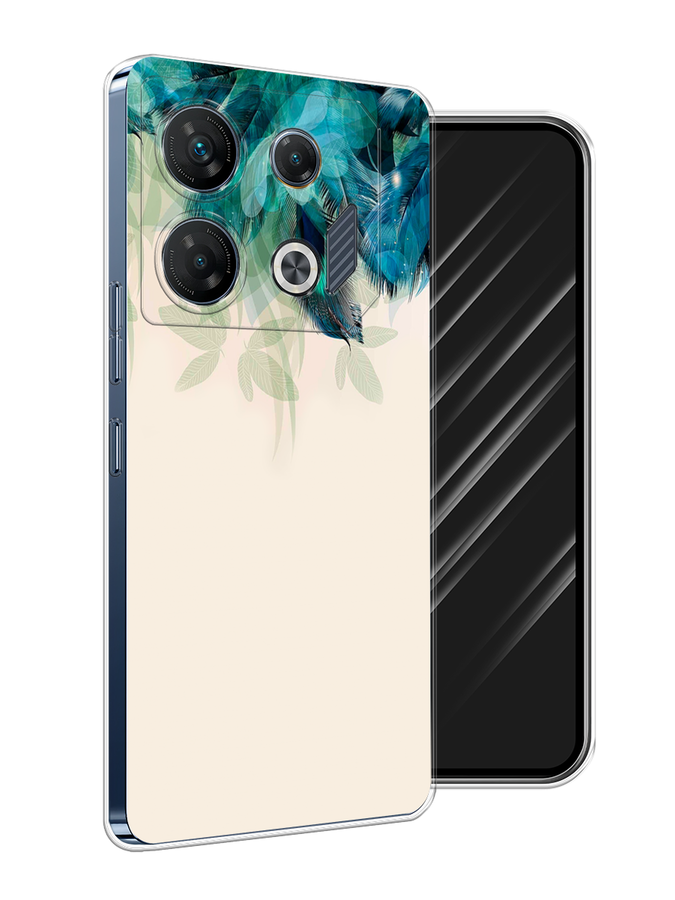 

Чехол Awog на Infinix GT 10 Pro "Перья голубого цвета", Бежевый;синий;бирюзовый, 3104850-1