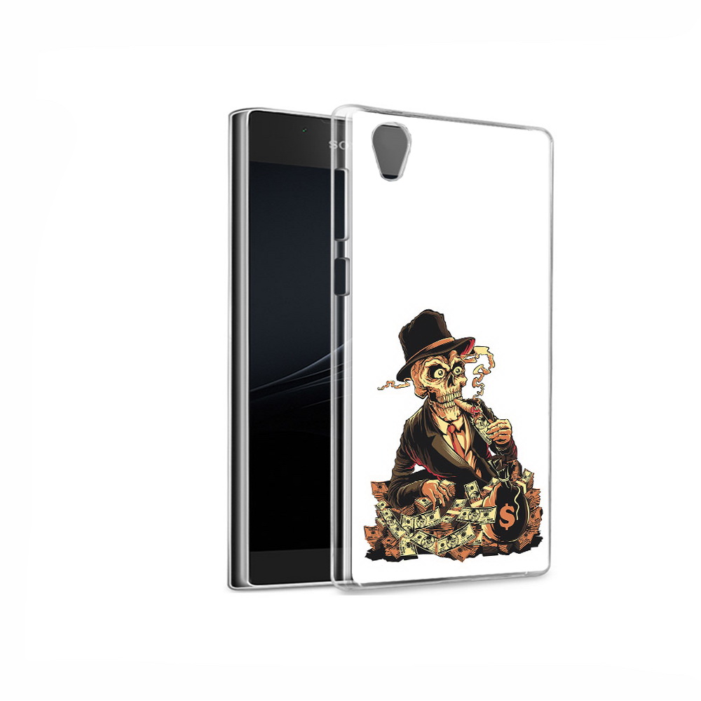 

Чехол MyPads Tocco для Sony Xperia L1 нарисованный череп с сигаретой (PT66853.250.515), Прозрачный, Tocco